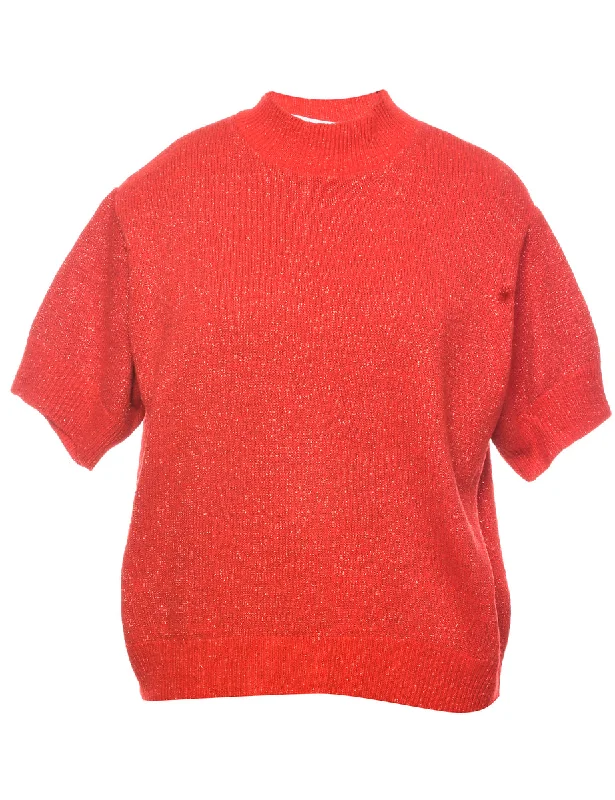 Lurex Thread Pattern Jumper - XL Velvet Chenille Corduroy