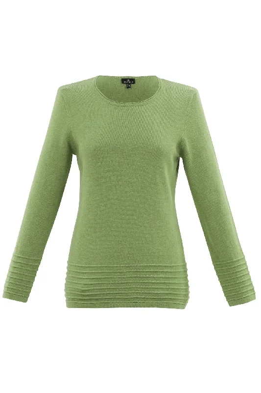 Marble 6377 Jumper Col 221 Green Boxy Sweater Fitted Sweater A-Line