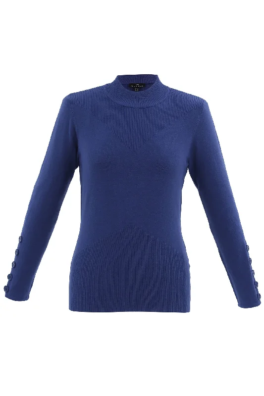 Marble 7528 Jumper Col 225 Blue Polka Dot Checkered Tartan