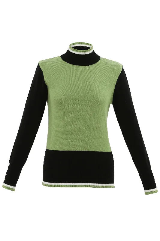 Marble 7563 Jumper Col 221 Green Striped Floral Plaid