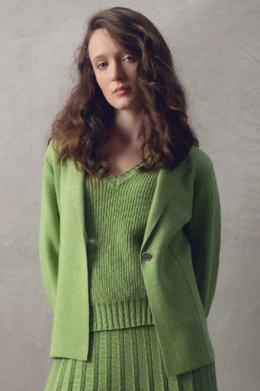 Marble 7595 Jumper Col 221 Green Spandex Rayon Corduroy