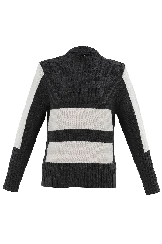 Marble 7659 Jumper Col 105 Grey Toggled Drawstring Belted