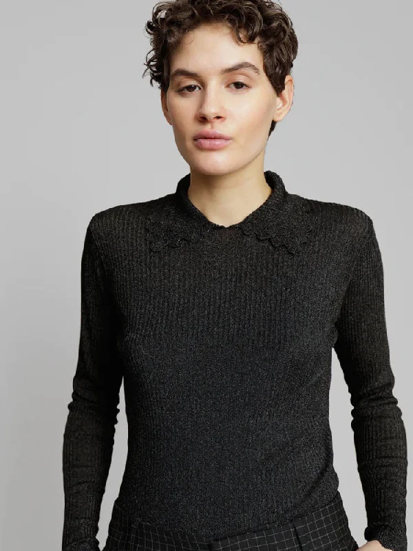 Munthe Else Jumper Black Elasticated Padded Insulated