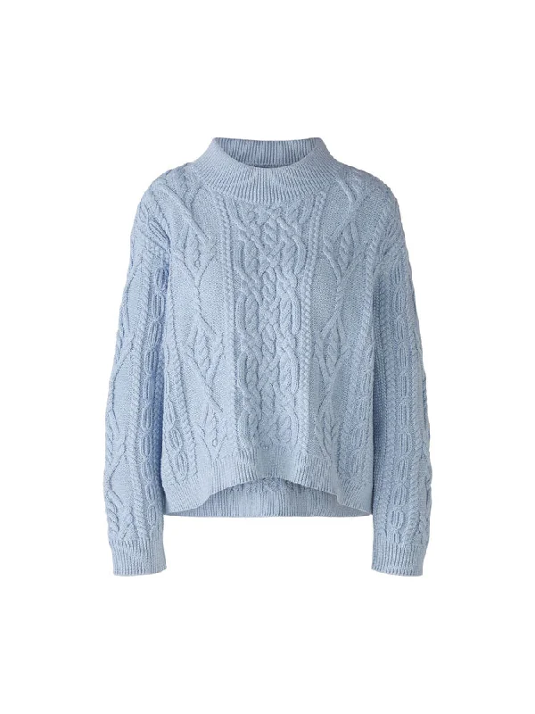 Oui Jumper Light Blue Stretchy Elastic Breathable