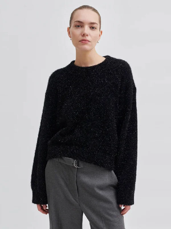 Second Female Lamilla Jumper Black Rayon Fabric Velvet Fabric Corduroy Fabric