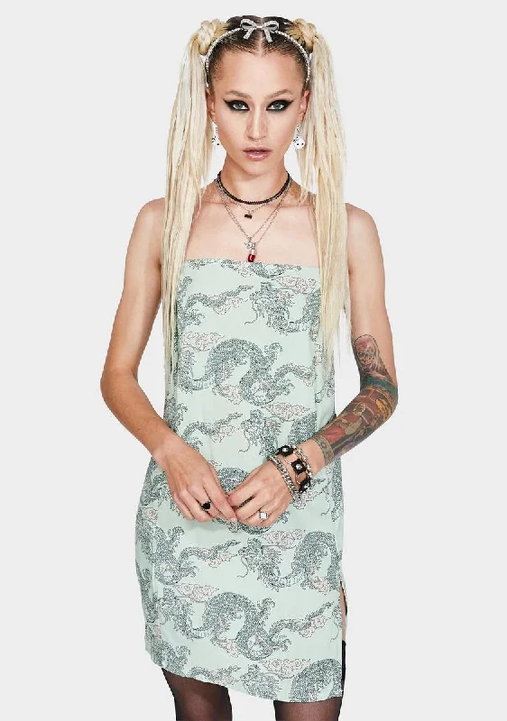 Dragon Datista Mini Dress Modern Satin Mini Dress