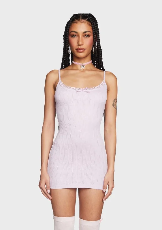 Lavender Doesn't Phase Me Mini Dress Chic Puff Sleeve Mini Dress