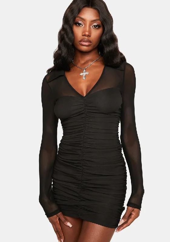 Love My Reflection Mini Dress Cozy Satin Mini Dress