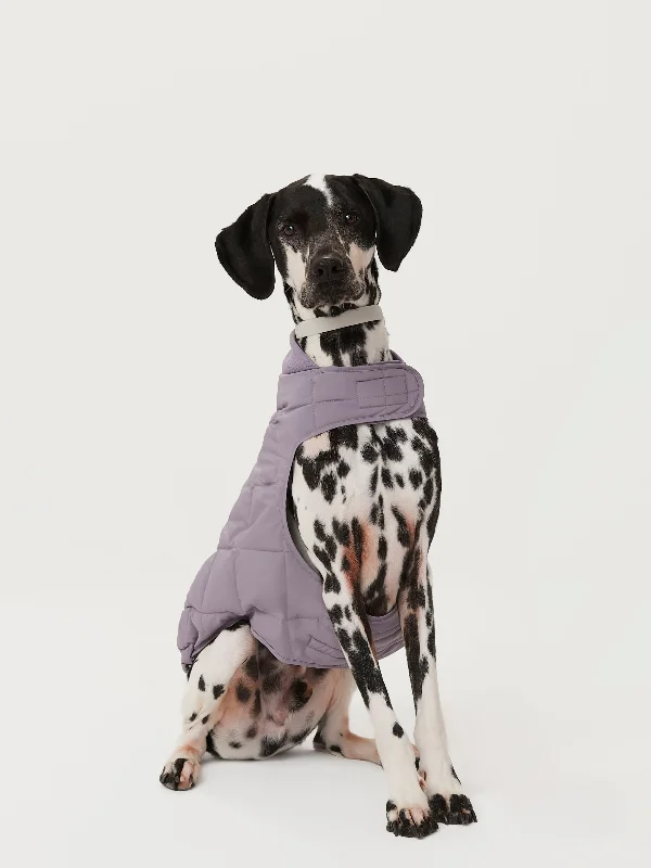 The Skyline Dog Jacket in Slate Violet Fleece Jacket Down Jacket Parka