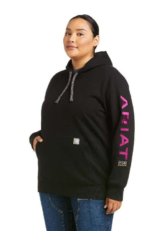 Ariat Rebar Womens Graphic Hoodie Hoodie with Ribbed Neckline Snug Warm
