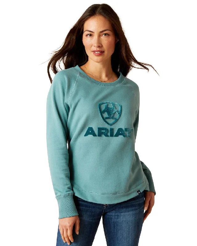 Ariat Womens Benicia Sweatshirt | Clearance Hoodie with Crew Neck Simple Timeless