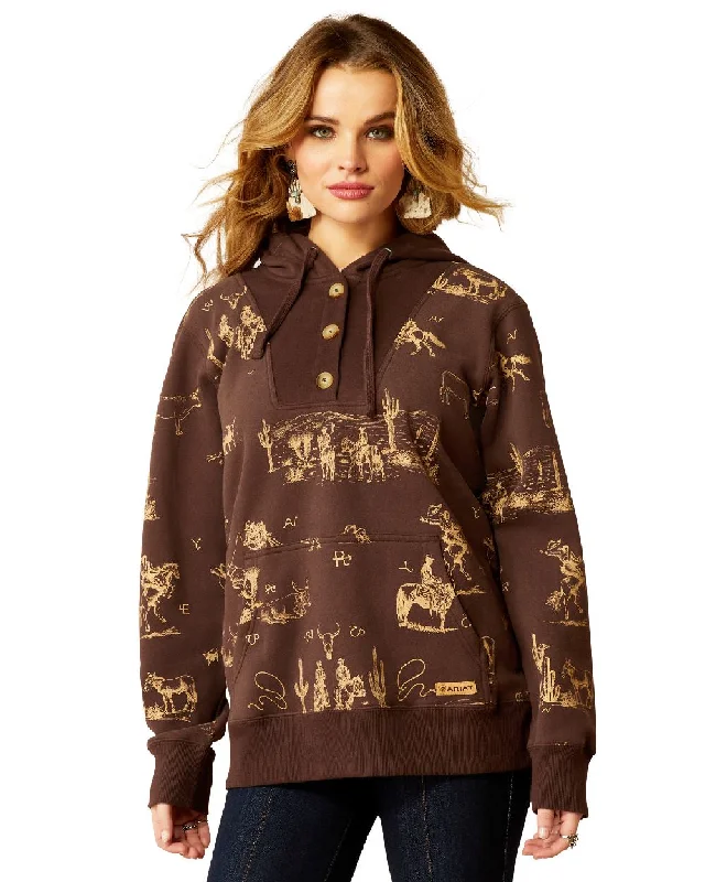 Ariat Womens Ranchin Hoodie Hoodie with Zipper Placket Modern Functional