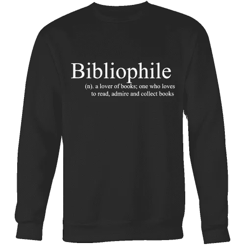 Bibliophile  Sweatshirt Hoodie with Contrast Stitching Detailed Premium