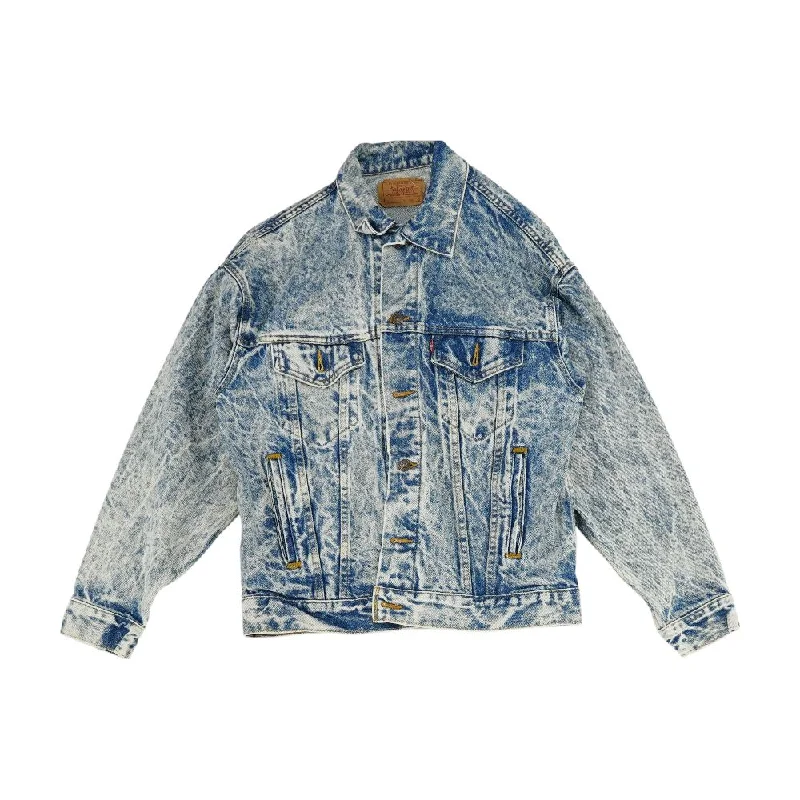 Blue Solid Denim Jacket Cotton Jacket Linen Jacket Terry Jacket