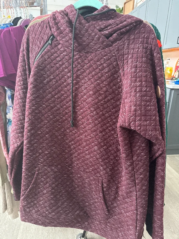Burgundy Michelle Mae hoodie Hoodie with Bell Sleeves Flared Feminine