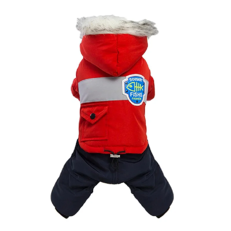 Max Dog Puppy Pet Hooded Down Jacket Coat Clothes Costume Winter Jumpsuit Red S Hoodie with Logo Branding Identity Max Dog Puppy Pet Hooded Down Jacket Coat Clothes Costume Winter Jumpsuit Red S Hoodie with Logo Branding Identity