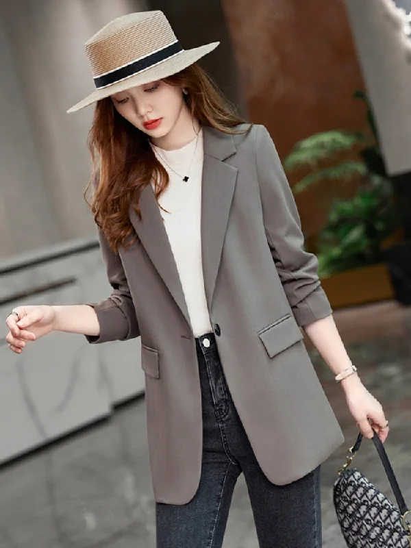 Fashion Woman Blazer 2022 Autumn Clothing Jacket Women Buttons Up Blazers for Women Casual Suits Elegant OL Female Blazer Coats Appliqued Jacket Beaded Jacket Sequined Jacket