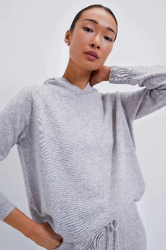 Gray Jane Cashmere  Hoodie Hoodie with Hem Contrast Bold Stylish