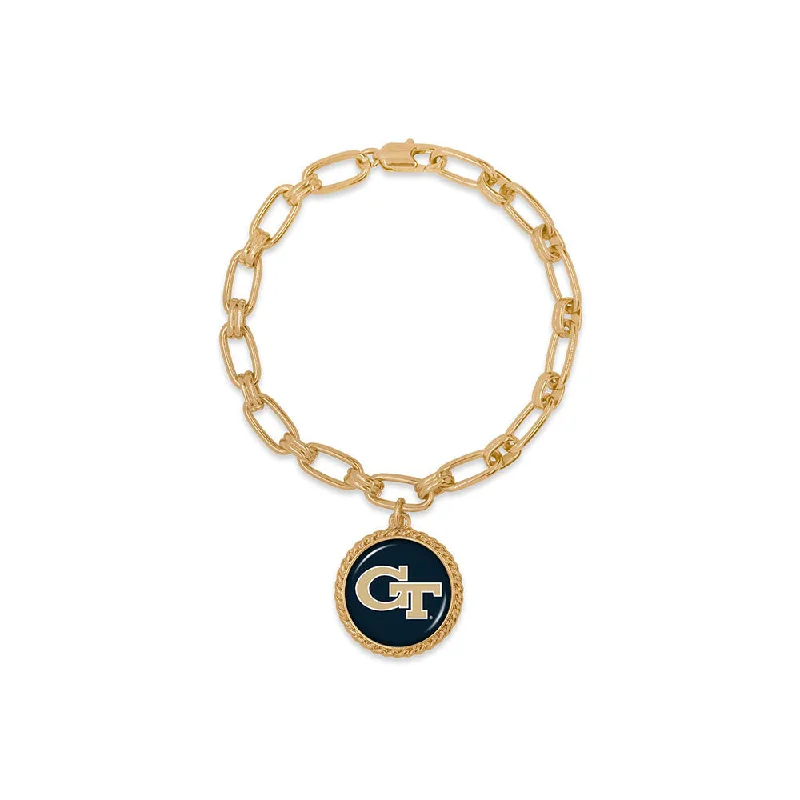 Georgia Tech Yellow Jackets Primary Sydney Bracelet Nylon Fabric Polyester Fabric Spandex Fabric