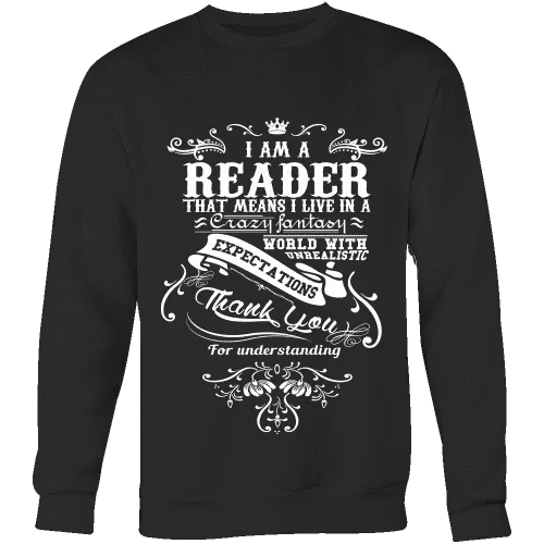 I am a reader Sweatshirt Hoodie with Ribbed Neckline Snug Warm