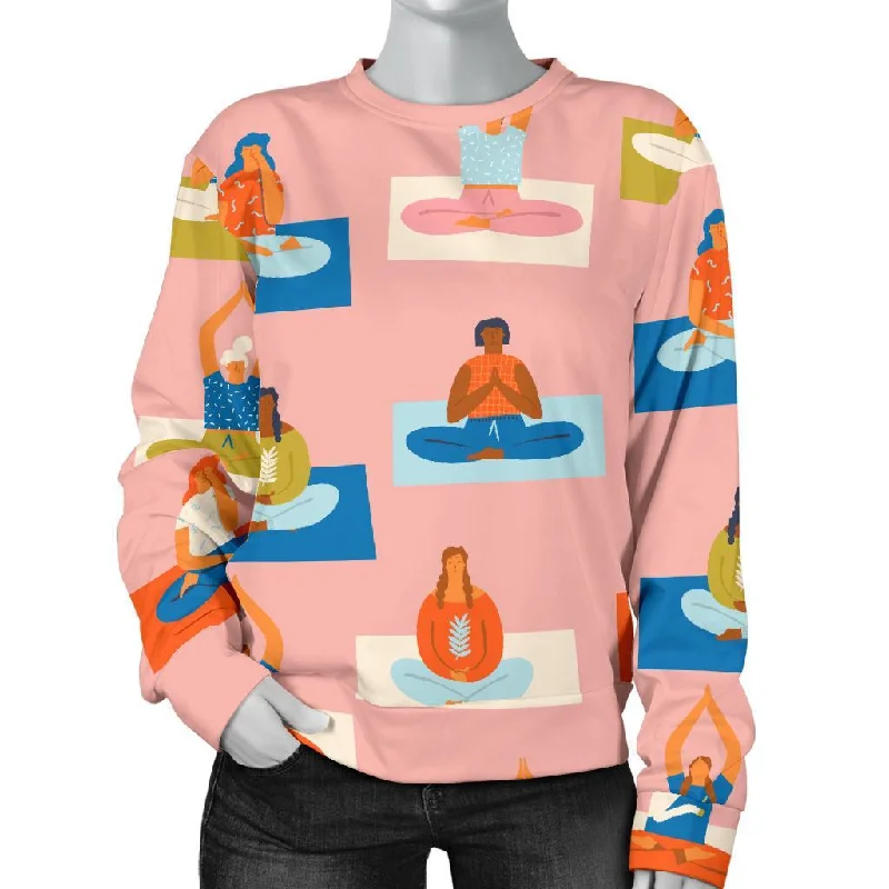 Meditation Yoga Pattern Print Women's Sweatshirt Hoodie with Tie-Dye Psychedelic Retro Meditation Yoga Pattern Print Women's Sweatshirt Hoodie with Tie-Dye Psychedelic Retro