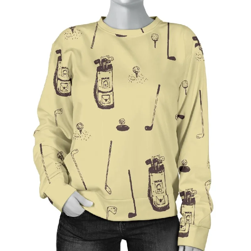 Pattern Print Golf Women's Sweatshirt Hoodie with Strings Custom Fit Adjustable