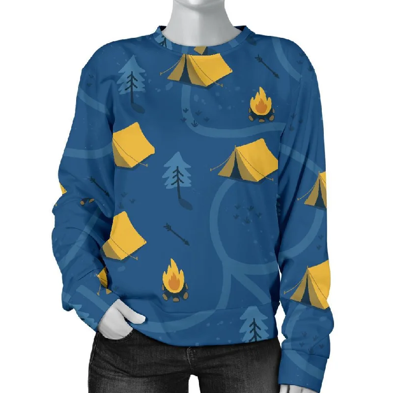 Print Camper Pattern Women's Sweatshirt Hoodie with Illustration Artistic Creative