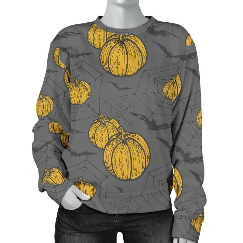 Pumpkin Pattern Print Women's Sweatshirt Hoodie with Illustration Artistic Creative