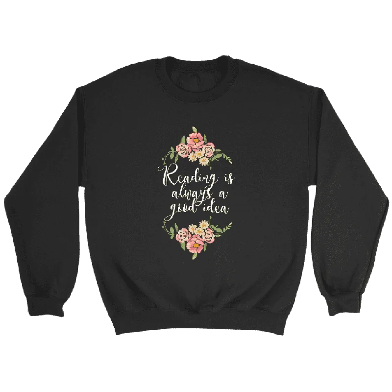 "Reading" Sweatshirt Hoodie with Hem Raw Edge Edgy Unfinished