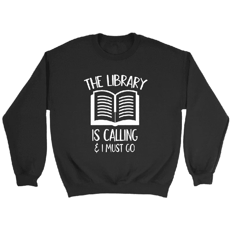 "The library" Sweatshirt Hoodie with Snap Buttons Easy Quick
