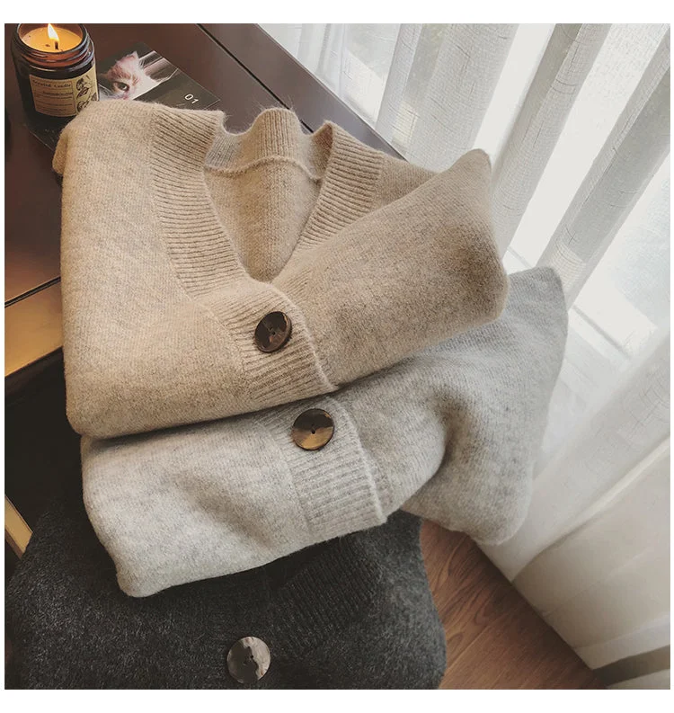 V-neck sweater vest new women's winter sleeveless knitted vest outer vest jacket     S5027 Faux Fur Jacket Real Fur Jacket Shearling Jacket