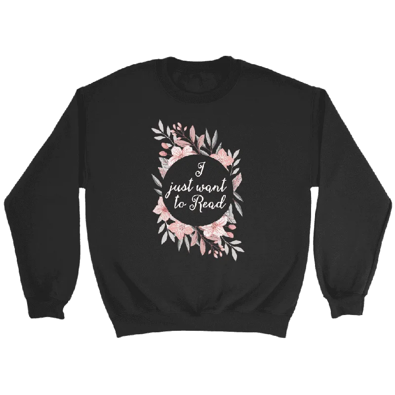 "Want to read" Sweatshirt Hoodie with Velcro Closure Adjustable Secure