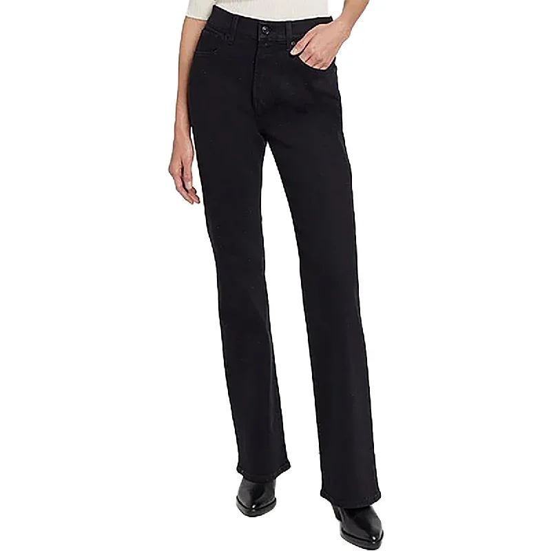 7 For All Mankind Womens Embellished Shimmer Bootcut Jeans Classic Button Fly Jeans