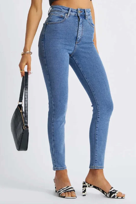 A High Skinny Ankle Basher Petite Jean LA Blues Trendy Low-Rise Bootcut Jeans