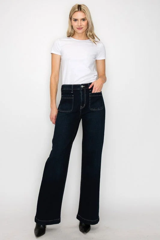 Artemis Vintage High Rise Modern Wide Jeans Comfortable Full-Length Denim Jeans