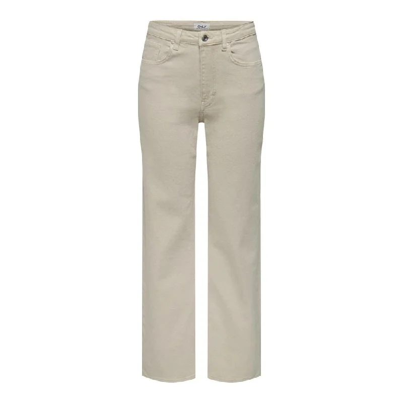 Beige Cotton Jeans & Pant Stylish Stone-Wash Denim Jeans