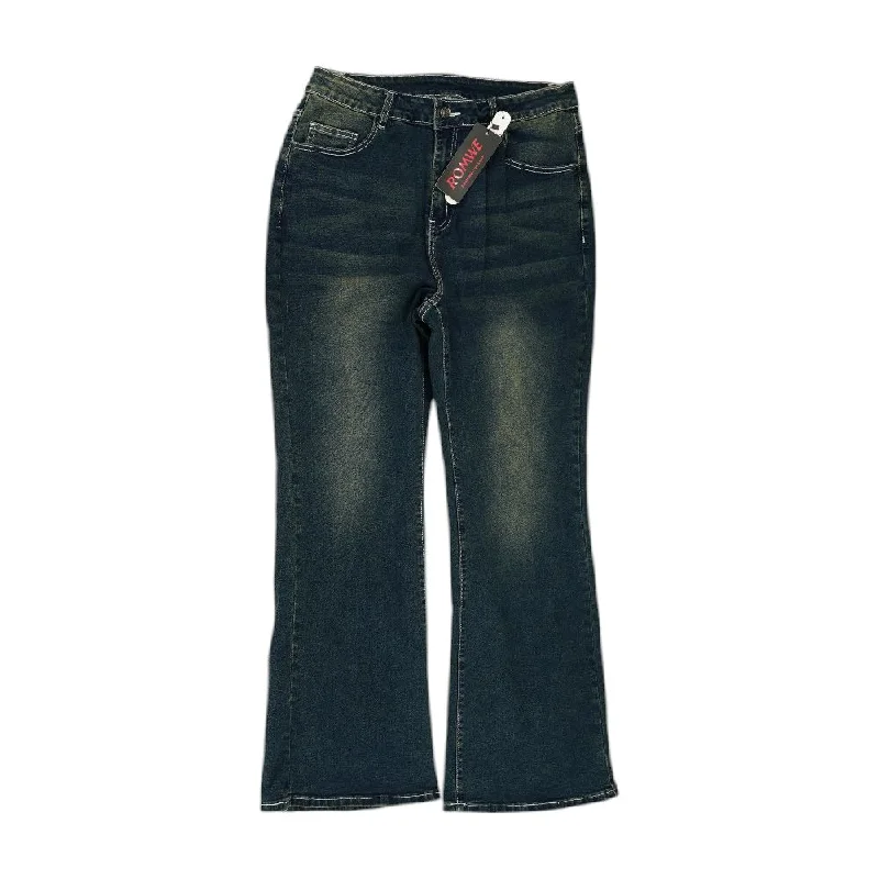 Blue Solid Jeans Stylish High-Waisted Denim