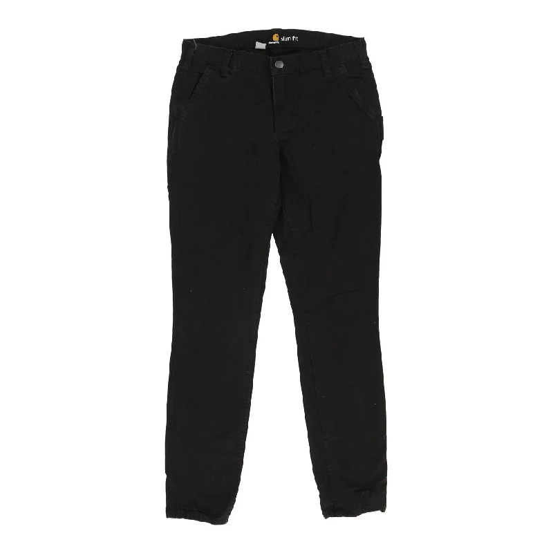 Carhartt Slim Fit Jeans - 30W UK 8 Black Cotton Trendy Flared Leg Jeans