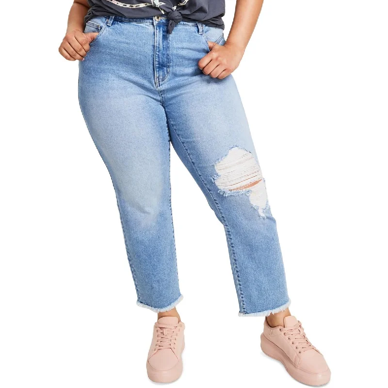 Celebrity Pink Womens High Rise Frayed Hem Straight Leg Jeans Fashionable Jeggings Style Jeans Celebrity Pink Womens High Rise Frayed Hem Straight Leg Jeans Fashionable Jeggings Style Jeans