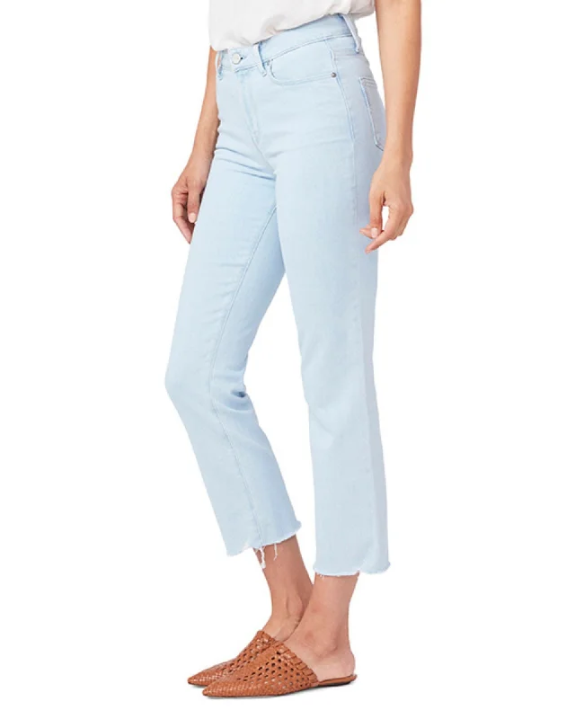 "Cindy Crop" Jeans with Raw Hem Fashionable Cropped Denim Jeans