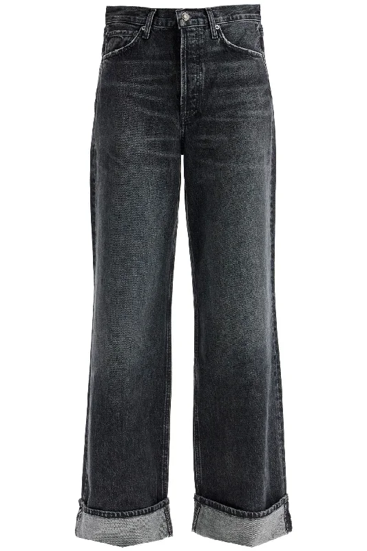 AGOLDE dame wide leg jeans Trendy Acid Wash Skinny Jeans