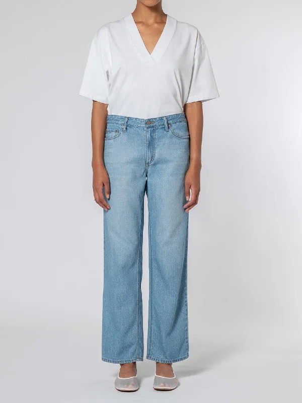 Daria Jean Blue Brushed Trendy Patchwork Denim Jeans