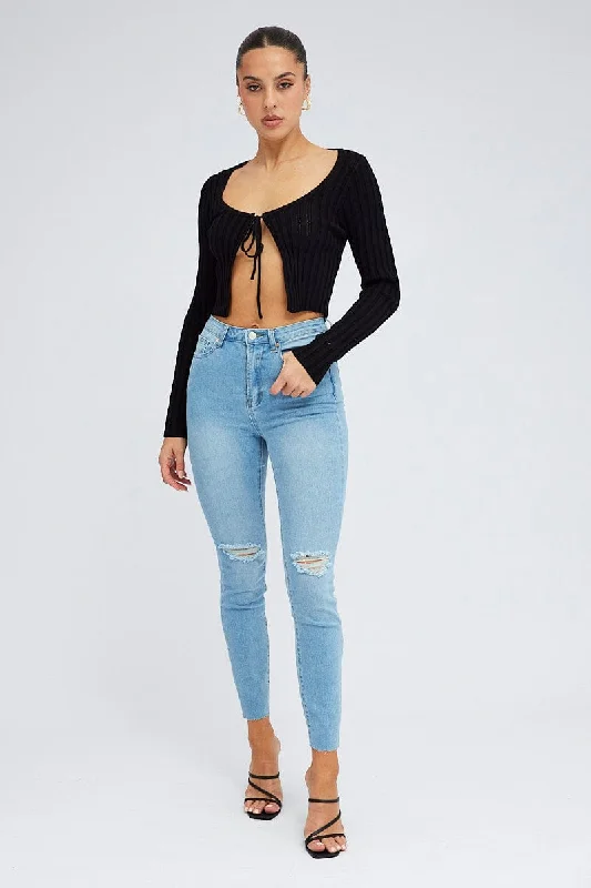 Denim Skinny Jean High Rise Cozy Relaxed Fit Jeans