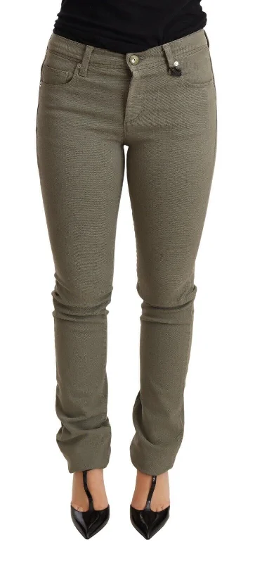 Ermanno Scervino Low Waist Skinny Slim Trouser Cotton Women's Jeans Chic Cropped Jeans Ermanno Scervino Low Waist Skinny Slim Trouser Cotton Women's Jeans Chic Cropped Jeans