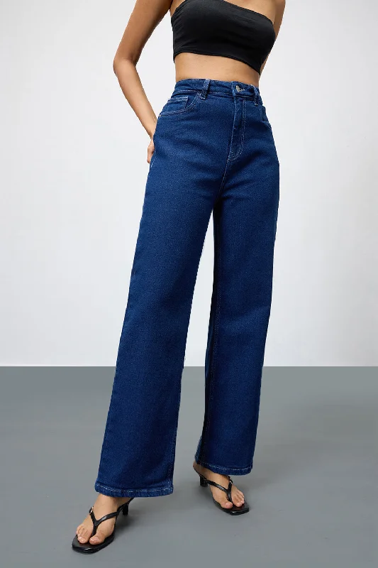 Timeless Blue Straight Leg Jeans Fashionable Bootcut Jeans
