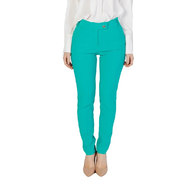 Green Polyester Jeans & Pant Comfortable Jogger Style Jeans