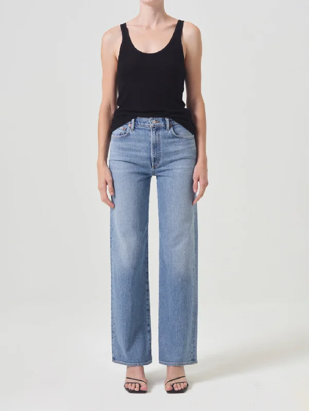 Harper Mid Rise Straight Jean - Flash Classic Blue Denim Jeans