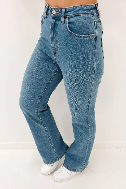 Hi Flare Relaxed Jean Blue Momentum Trendy Layered Pocket Jeans
