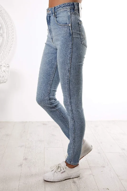 Hi Pins Jean Choir Girl Blue Comfortable Ankle Jeans