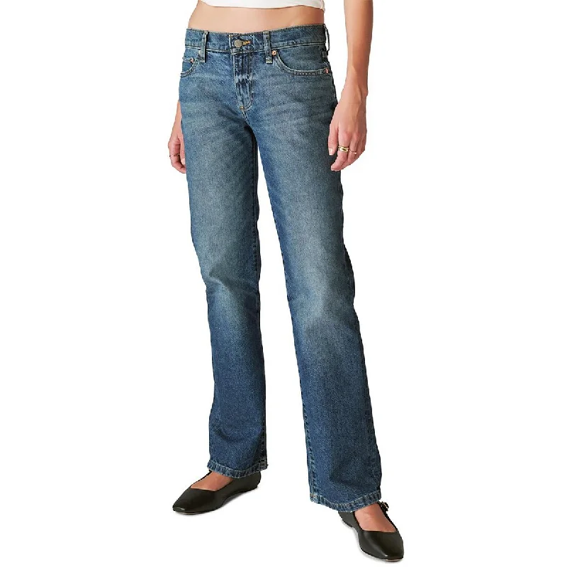 Lucky Brand Womens Easy Rider Mid-Rise Dark Wash Bootcut Jeans Trendy Plus Size Jeans Lucky Brand Womens Easy Rider Mid-Rise Dark Wash Bootcut Jeans Trendy Plus Size Jeans